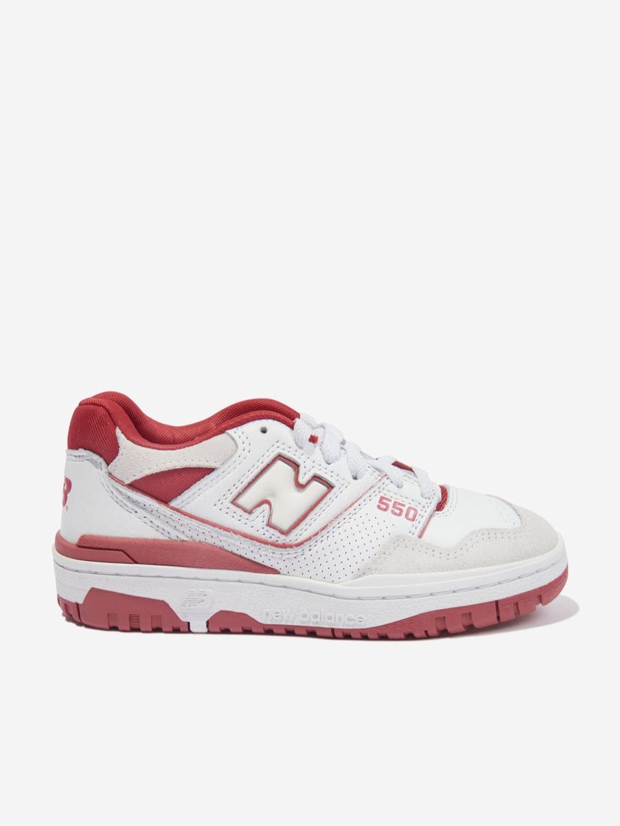 Boys New Balance Sneakers | Boys 550 Logo Trainers In White