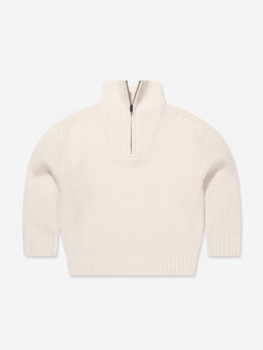 Boys Bonpoint Jumpers & Cardigans | Kids Baldo Wool Jumper In Ivory