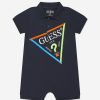 Boys Guess Babygrows & Rompers | Baby Boys Logo Romper In Navy