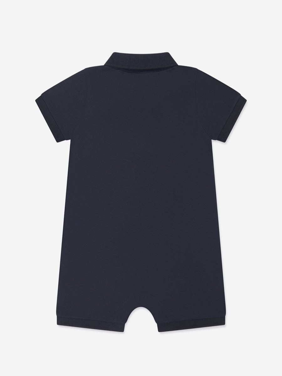 Boys Guess Babygrows & Rompers | Baby Boys Logo Romper In Navy