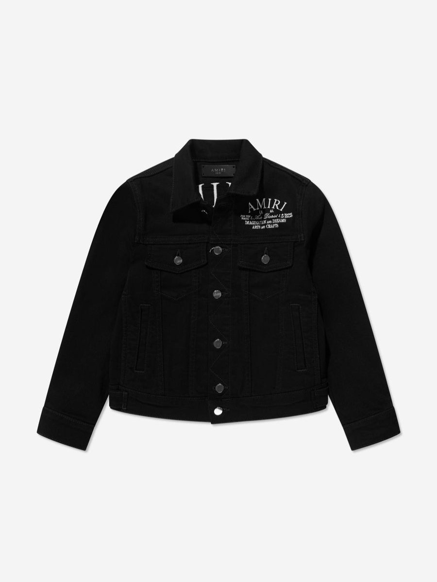 Boys Amiri Coats & Jackets | Kids Arts District Trucker Jacket In Black