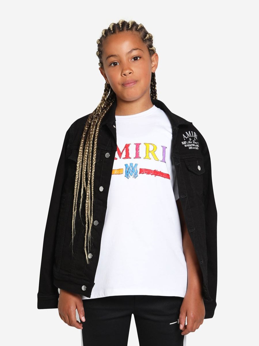 Boys Amiri Coats & Jackets | Kids Arts District Trucker Jacket In Black