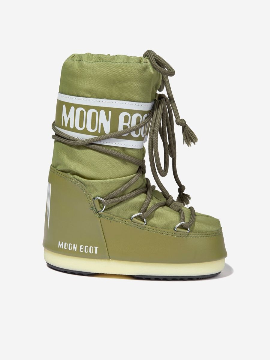 Boys Moon Boot Boots | Kids Icon Nylon Snow Boots In Green