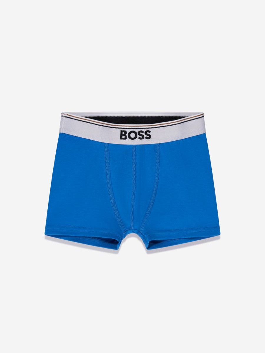 Boys BOSS Underwear | Boys 2 Pack Boxer Shorts Set In Blue