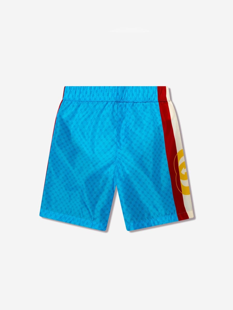 Boys Gucci Kids Swimwear | Boys Branded Swim Shorts In Blue