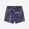 Boys Palm Angels Shorts | Boys Astro Paisley Swim Shorts In Navy