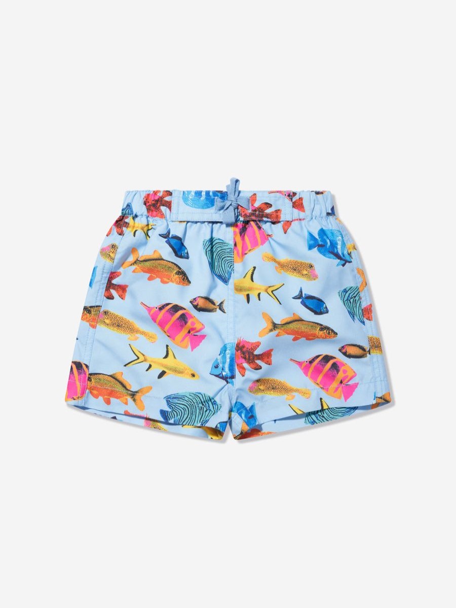 Baby Rachel Riley Swimwear | Baby Boys Tropical Fish Swim Shorts In Multicolour