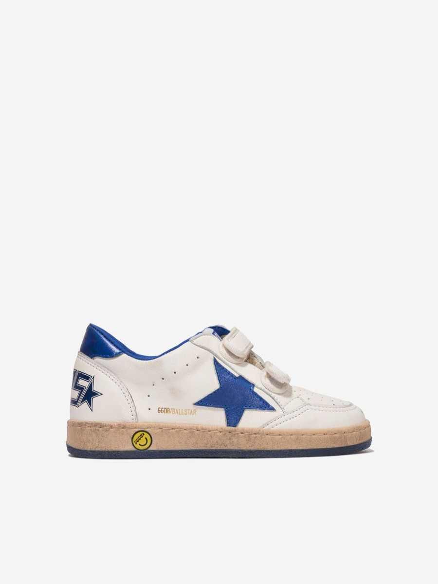 Boys Golden Goose Kids Sneakers | Boys Leather Ballstar Trainers In White