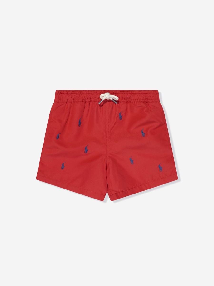 Boys Ralph Lauren Kids Swimwear | Boys Logo Swim Shorts In Red