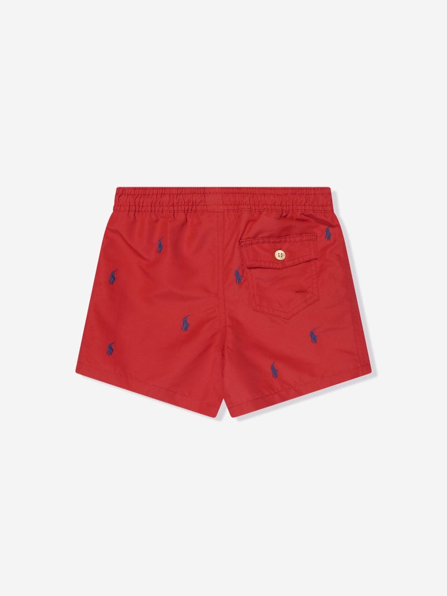 Boys Ralph Lauren Kids Swimwear | Boys Logo Swim Shorts In Red