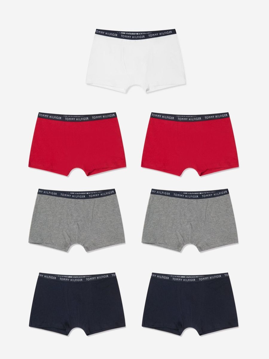 Boys Tommy Hilfiger Underwear | Boys Boxer Shorts Set (7 Pack) In Multicolour