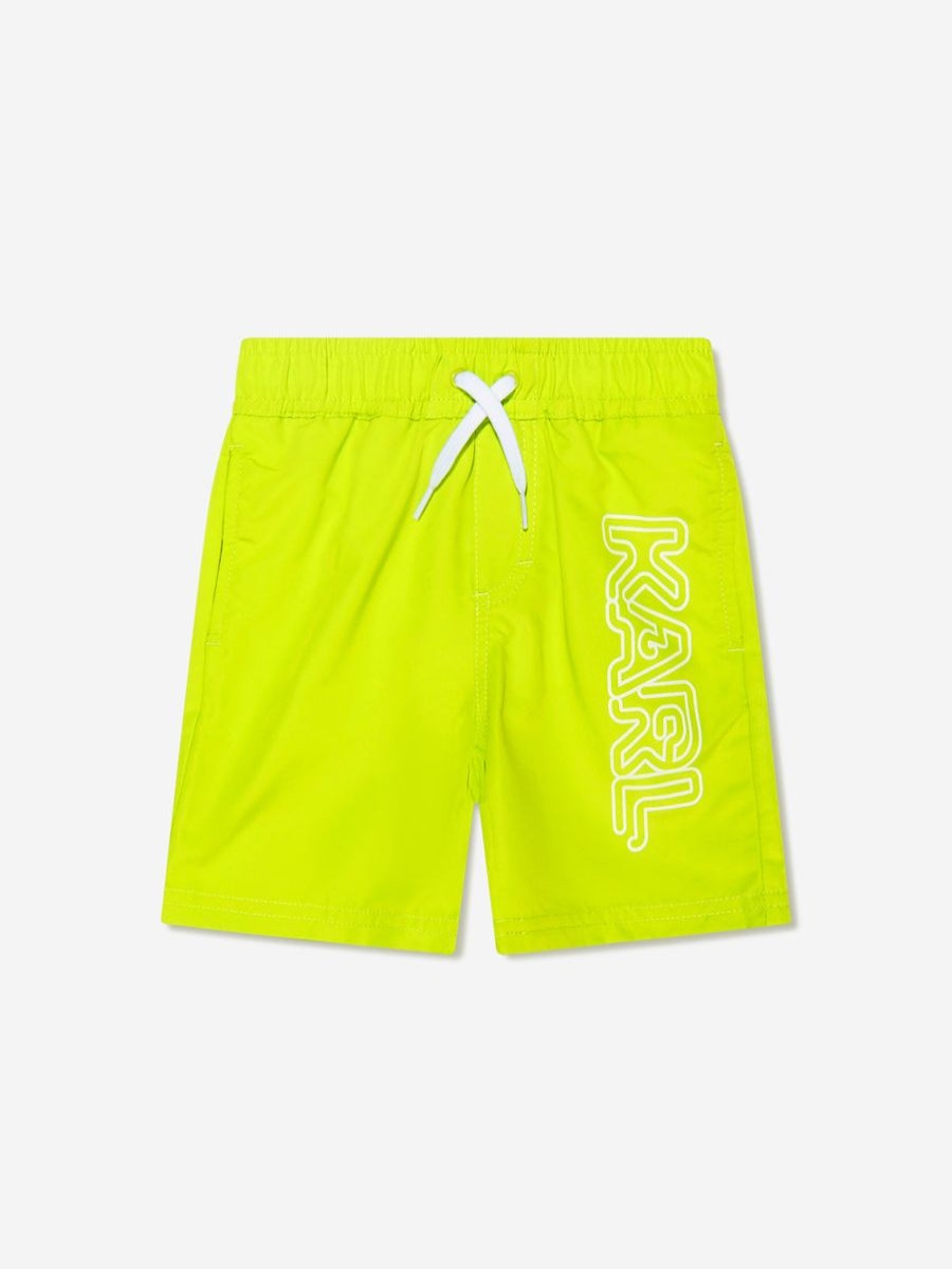 Boys Karl Lagerfeld Swimwear | Boys Logo Swim Shorts In Green