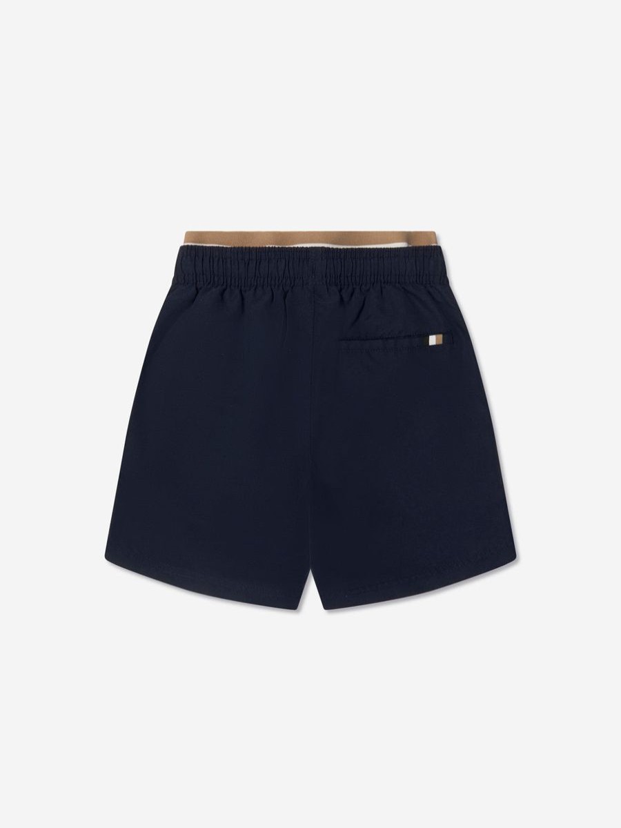 Boys BOSS Swimwear | Boss - Boys Logo Swim Shorts In Navy | Childsplay Clothing