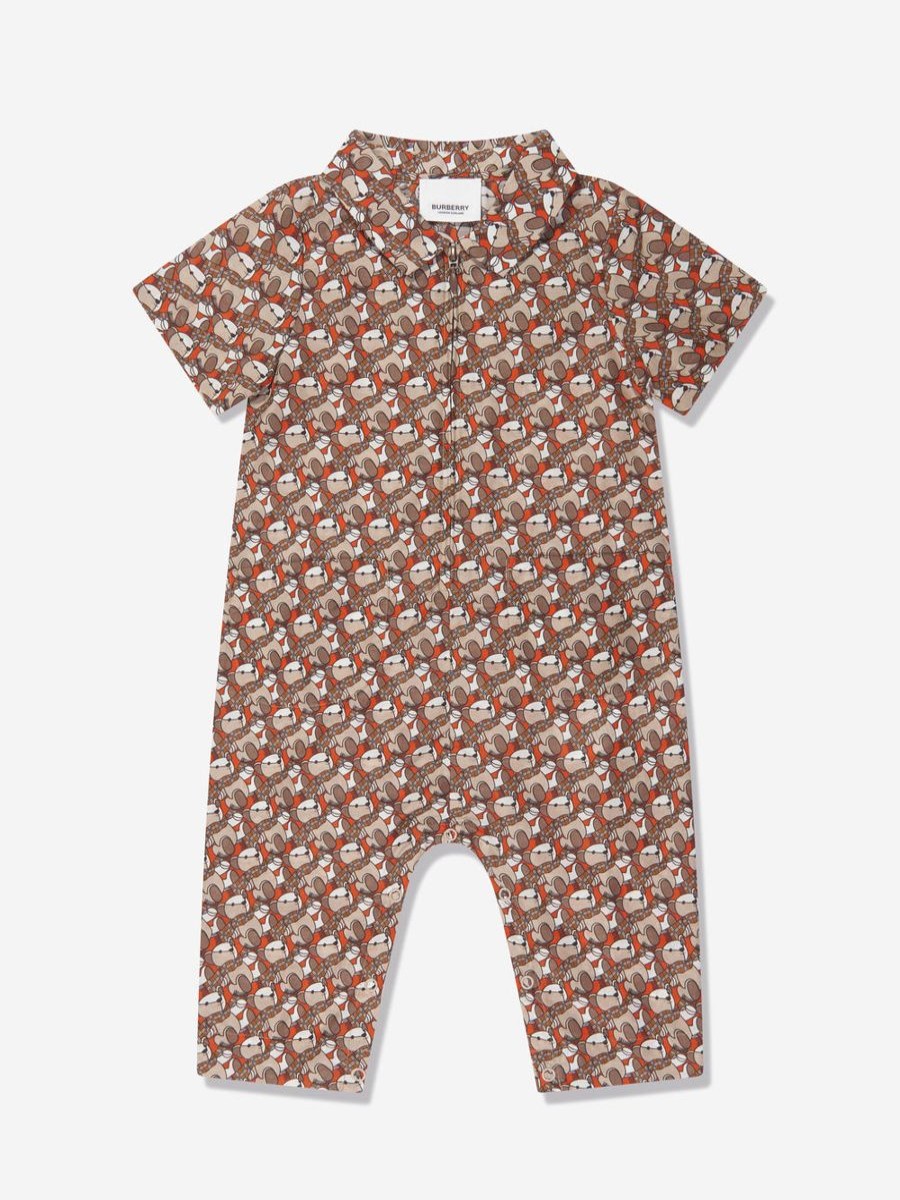 Girls Burberry Kids Babygrows & Rompers | Baby Andreas Romper In Beige