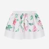 Teen Mama Luma Underwear | Girls Flower Print Skirt In Ivory