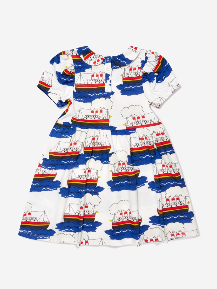 Girls Mini Rodini Dresses | Girls Ferry Print Dress In Multicolour