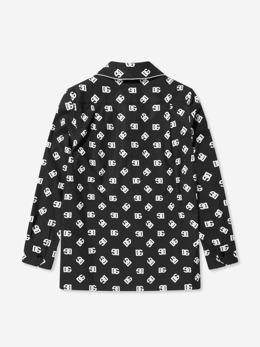 Boys Dolce & Gabbana Kids Nightwear & Pyjamas | Boys Logo Print Pyjama Top In Black