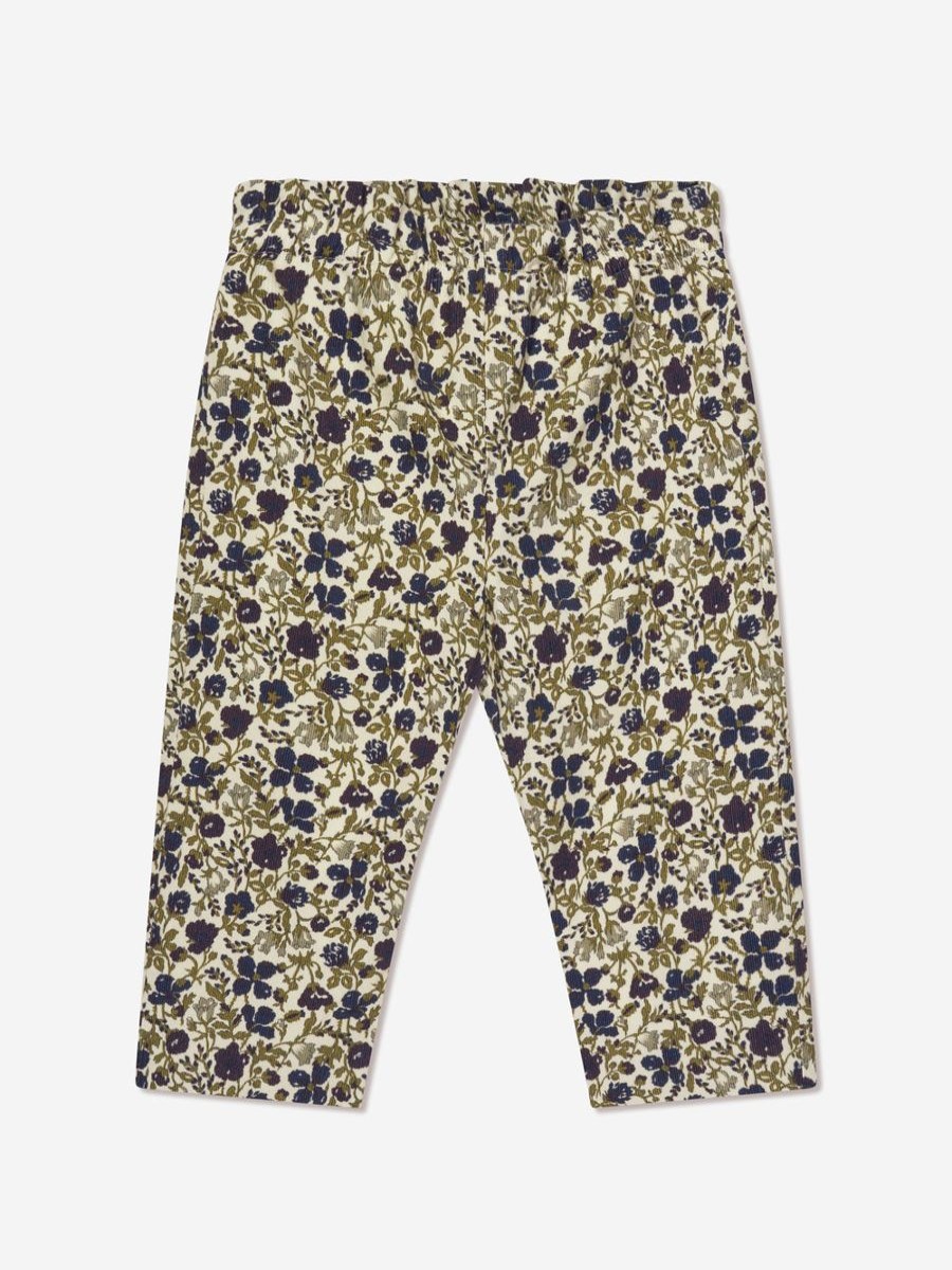 Girls Bonpoint Trousers | Baby Girls Tweety Floral Trouses In Beige