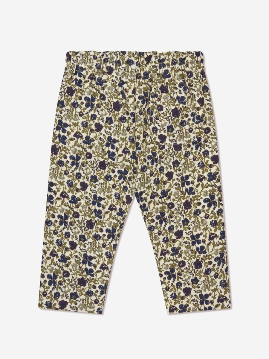 Girls Bonpoint Trousers | Baby Girls Tweety Floral Trouses In Beige