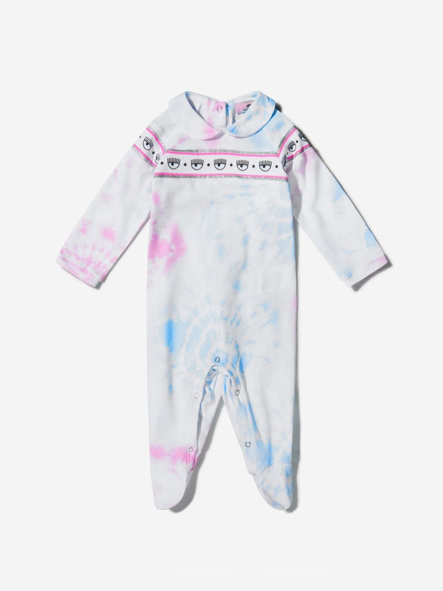 Baby Chiara Ferragni Babygrows & Rompers | Baby Girls Cotton Tie-Dye Babygrow