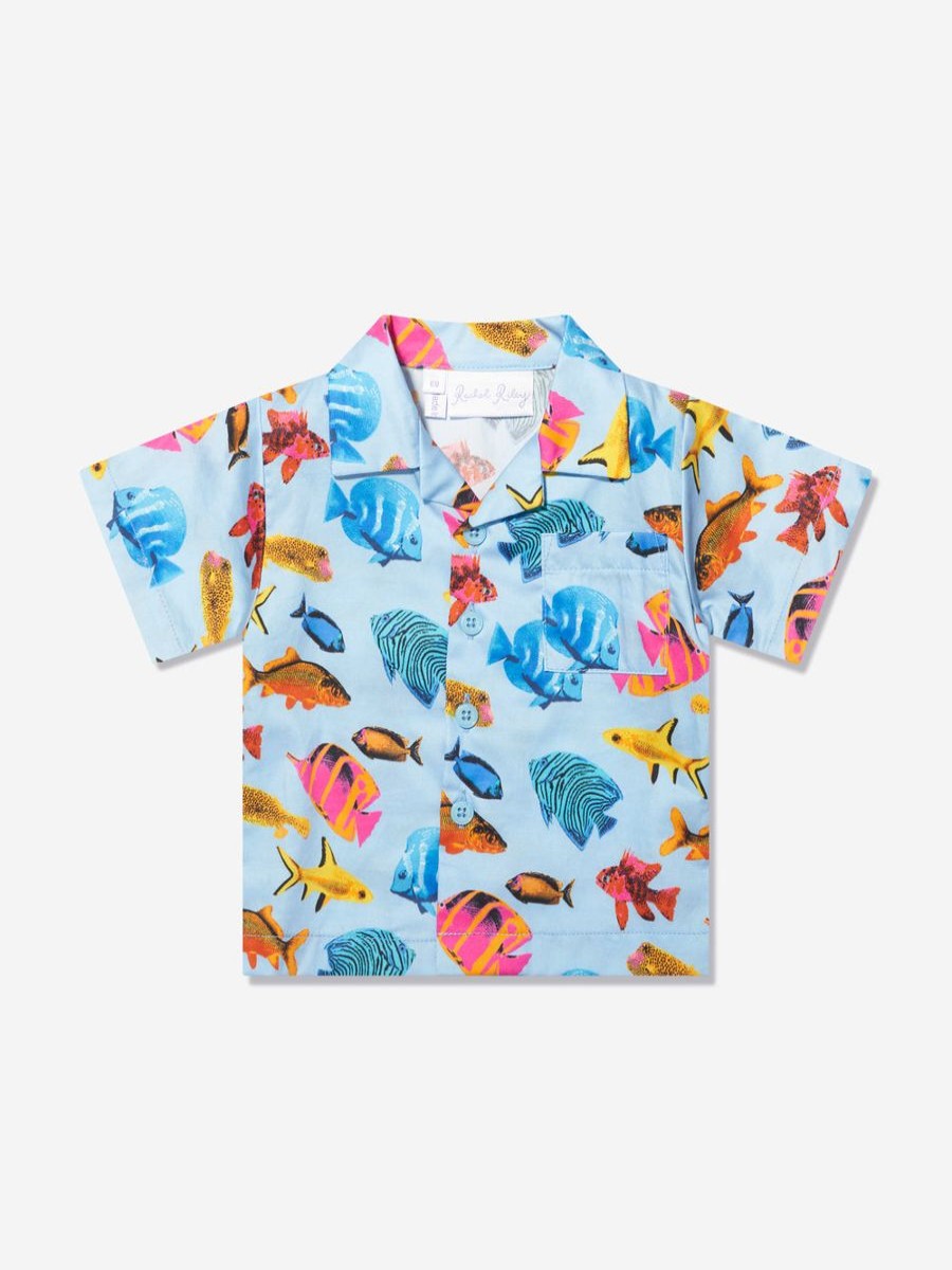 Boys Rachel Riley Shirts | Baby Boys Tropical Fish Shirt In Multicolour