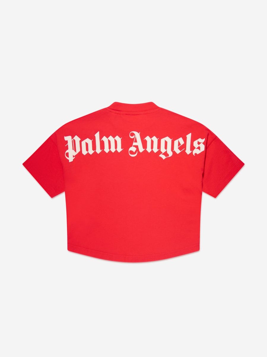 Boys Palm Angels T-Shirts & Tops | Boys Classic Overlogo T-Shirt In Red