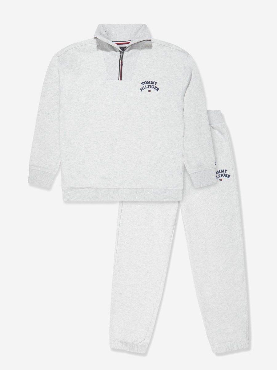 Boys Tommy Hilfiger Tracksuits | Boys Logo Flag Tracksuit In Grey