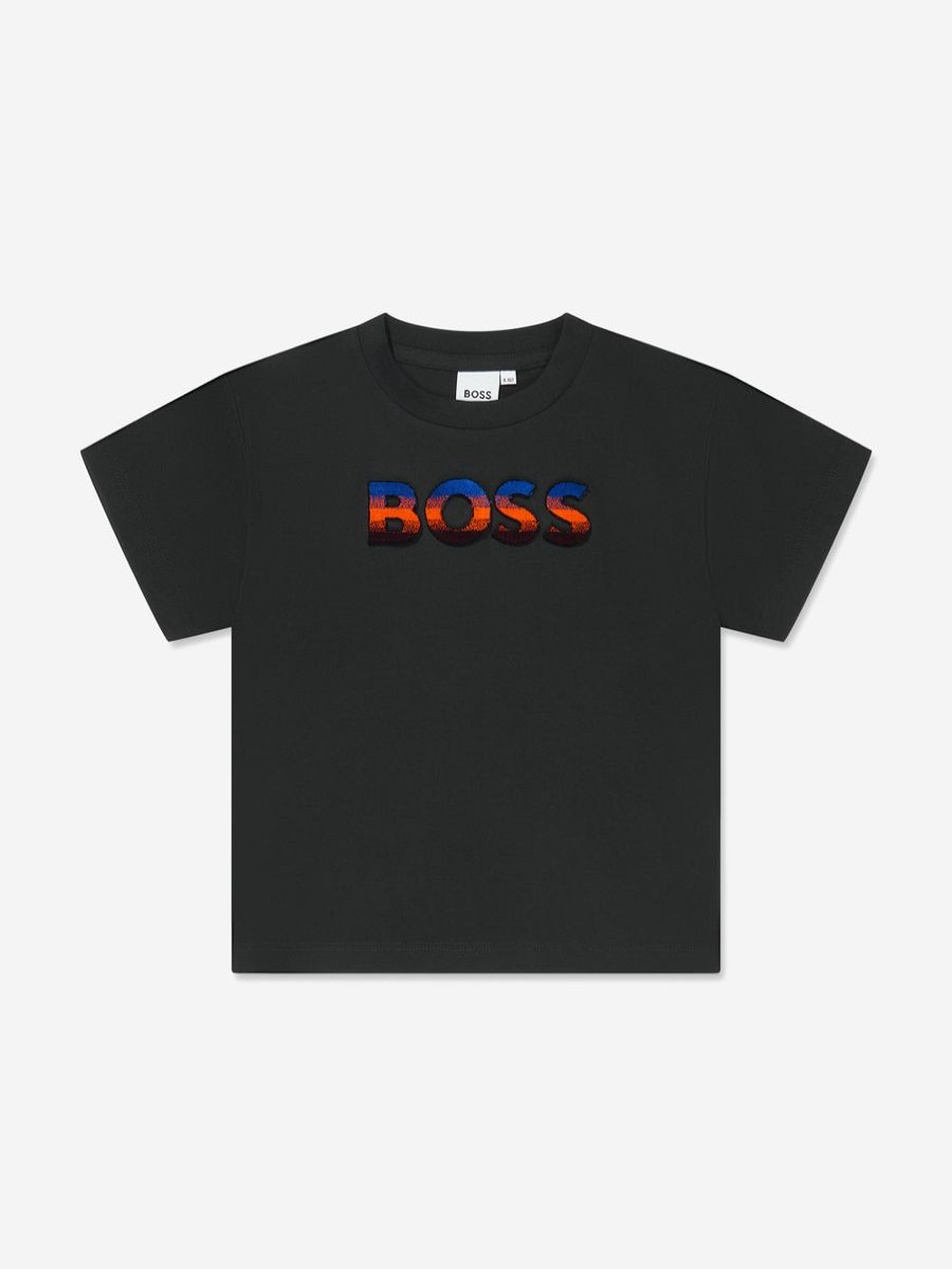 Teen BOSS Coats & Jackets | Boys Logo T-Shirt In Black