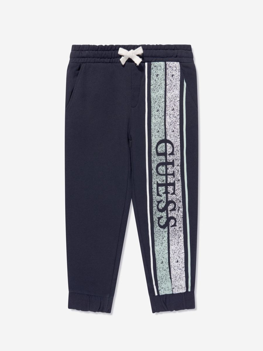 Boys Guess Sweatpants | Boys Logo Print Joggers In Navy