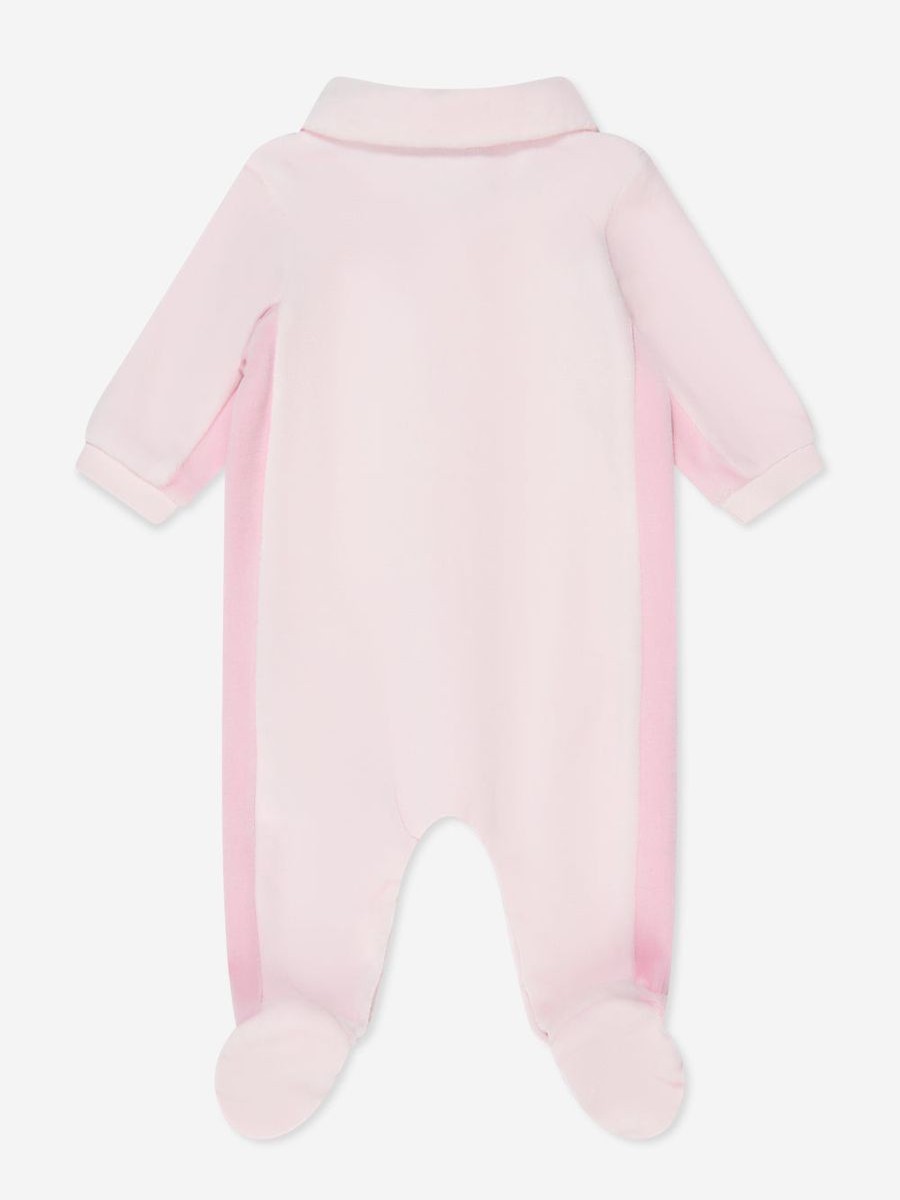 Girls BOSS Babygrows & Rompers | Baby Girls Velour Babygrow In Pink