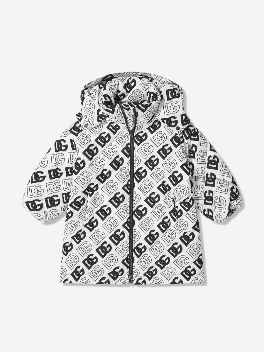 Boys Dolce & Gabbana Kids Coats & Jackets | Dolce & Gabbana Kids - Kids All Over Logo Print Hooded Jacket | Childsplay Clothing