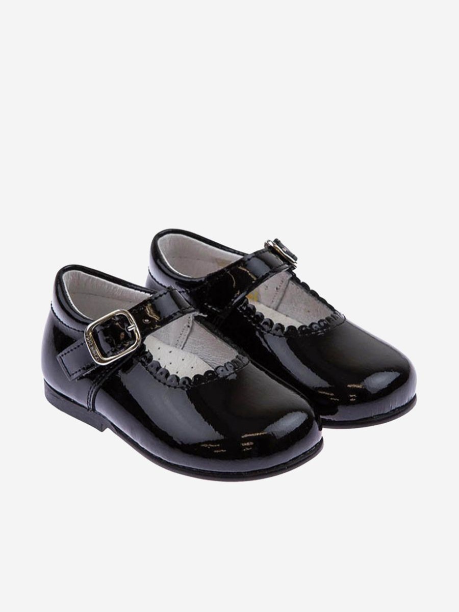 Baby Andanines Shoes | Andanines Girls Scalloped Edge Mary Jane Shoes