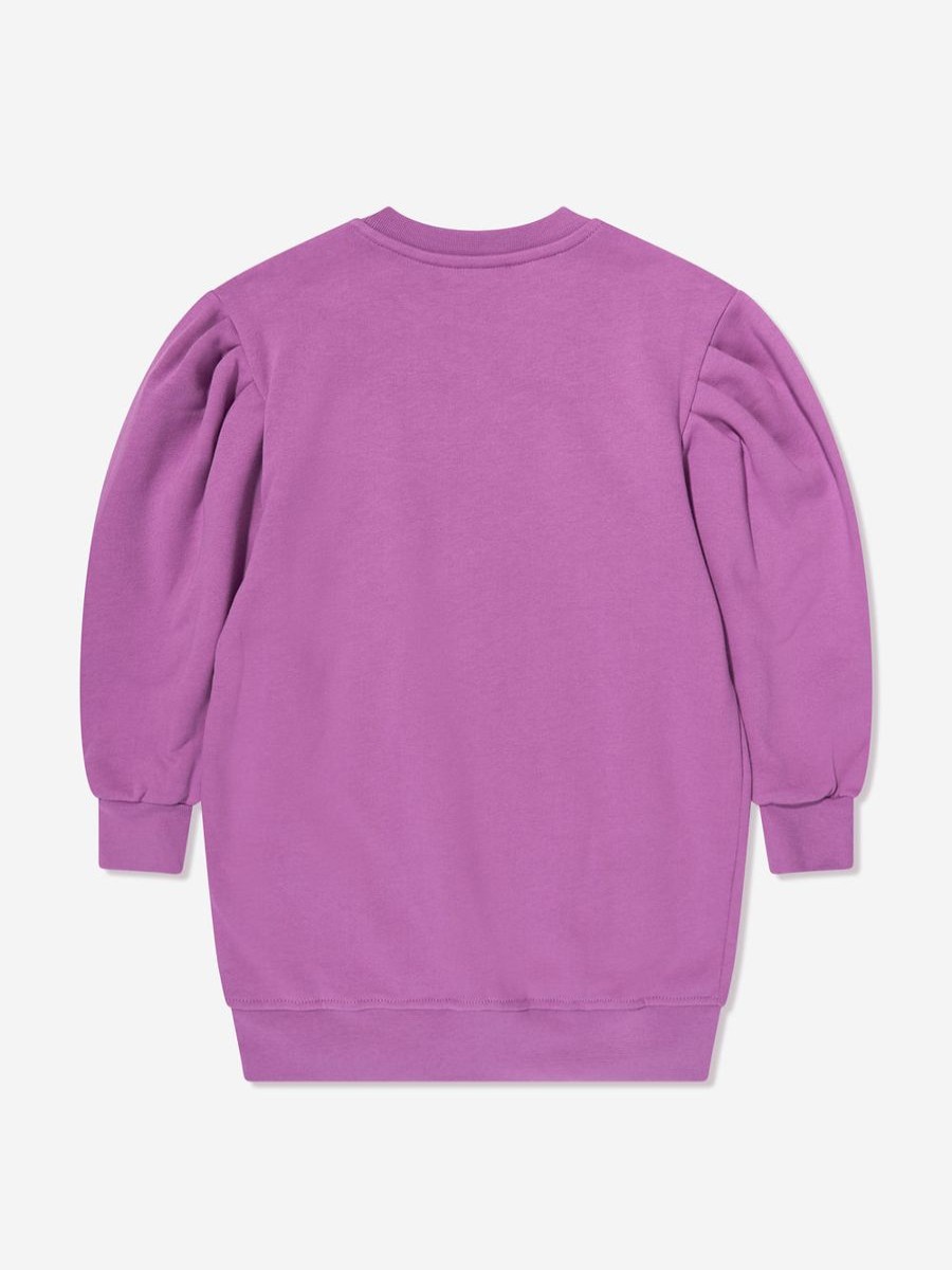 Teen MSGM Dresses | Girls Logo Sweater Dress In Purple