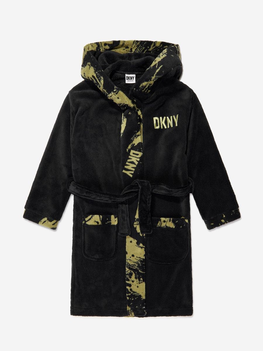 Boys DKNY Nightwear & Pyjamas | Boys Bathrobe In Black