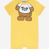 Girls Moschino Kids Babygrows & Rompers | Baby Teddy Toy Romper In Yellow