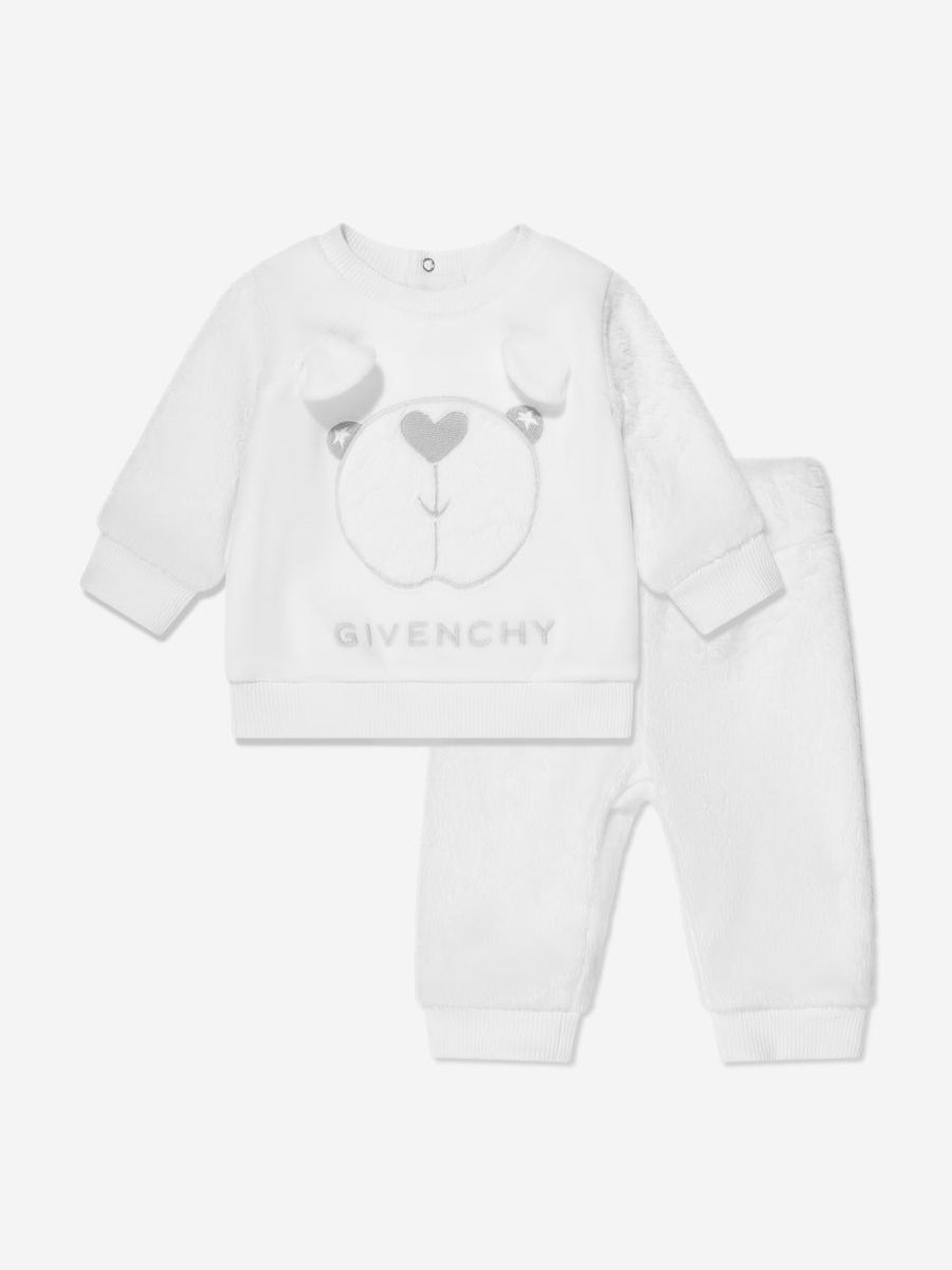 Baby Givenchy Outfits & Sets | Baby Tracksuit Gift Set In White