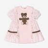 Girls Fendi Kids Dresses | Fendi Kids - Baby Girls Bear Dress In Pink | Childsplay Clothing