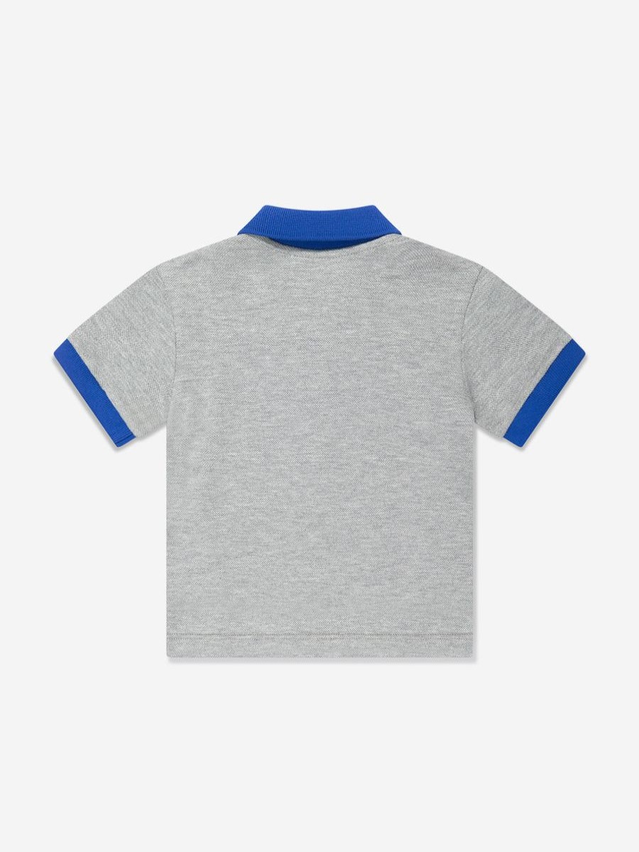 Boys Versace T-Shirts & Tops | Baby Boys Logo Polo Shirt In Grey