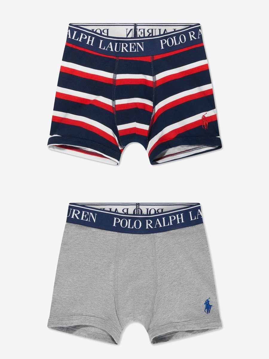 Boys Ralph Lauren Kids Underwear | Boys 2 Pack Boxer Shorts Set In Multicolour