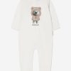 Girls Moncler Enfant Babygrows & Rompers | Moncler Enfant - Baby Girls Bear Print Babygrow | Childsplay Clothing