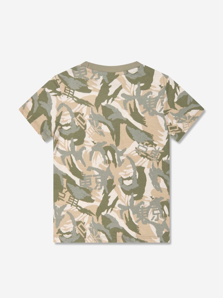 Boys Guess T-Shirts & Tops | Boys Desert Print T-Shirt In Green