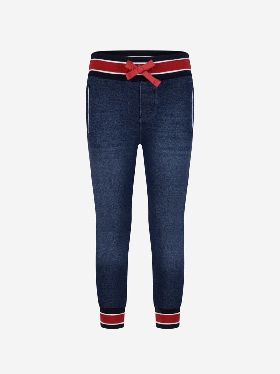 Boys Dolce & Gabbana Kids Trousers | Dolce & Gabbana Boys Navy Cotton Joggers