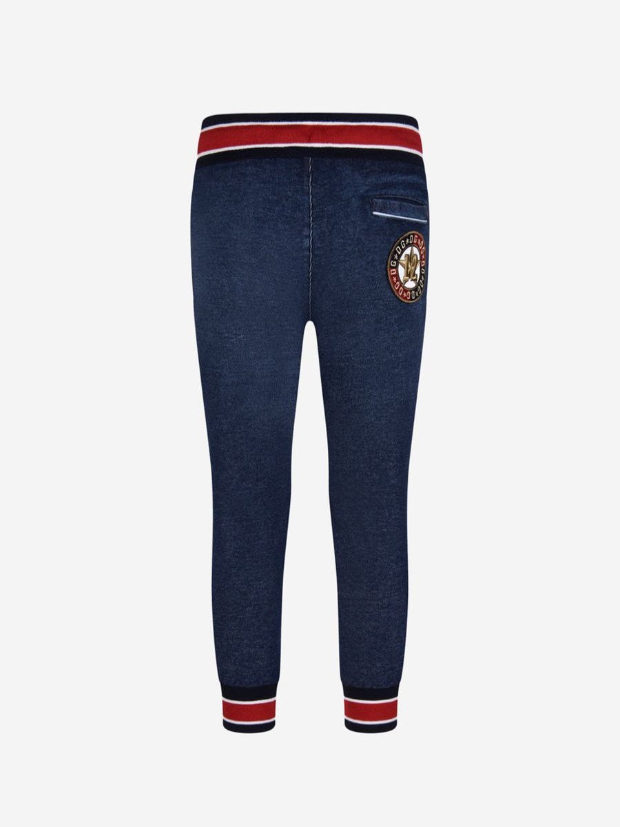 Boys Dolce & Gabbana Kids Trousers | Dolce & Gabbana Boys Navy Cotton Joggers