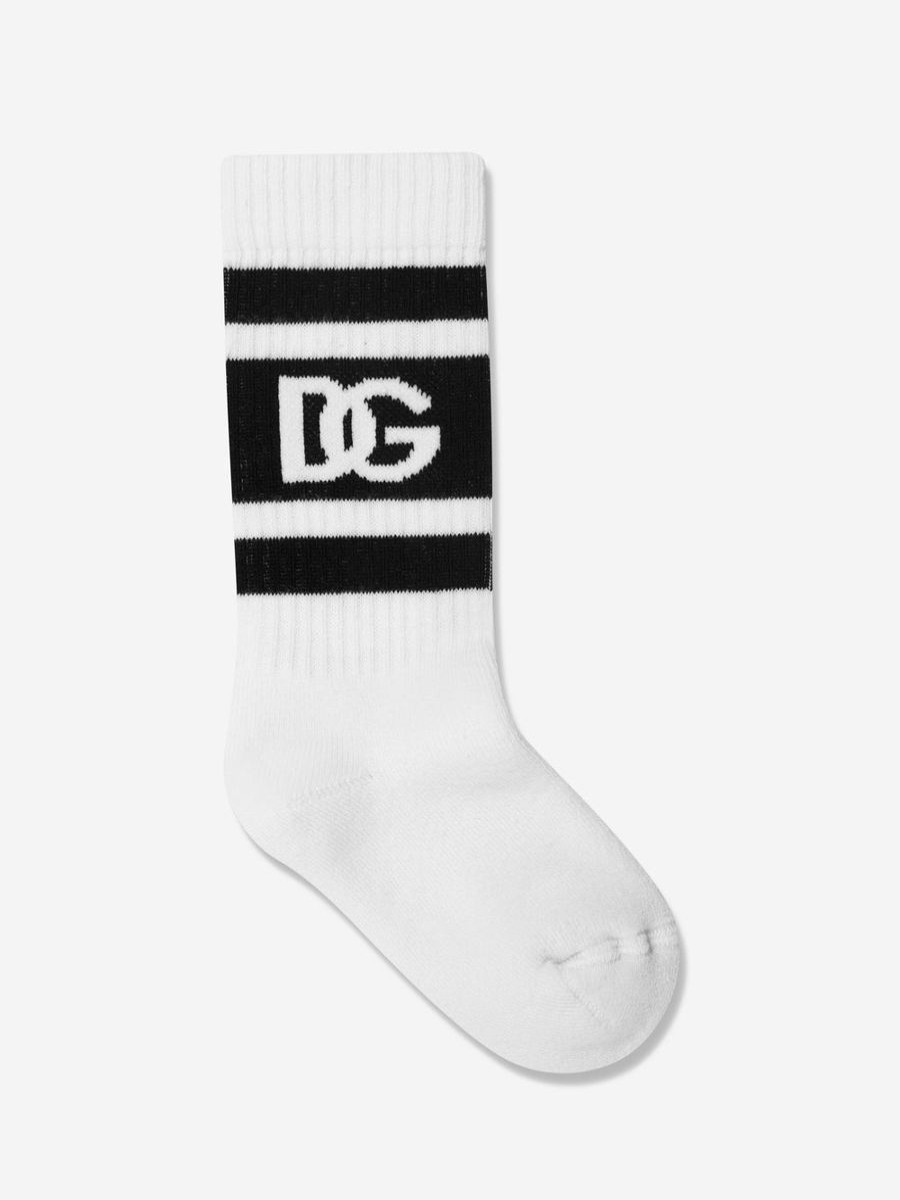 Boys Dolce & Gabbana Kids Socks | Boys Logo Soacks In White