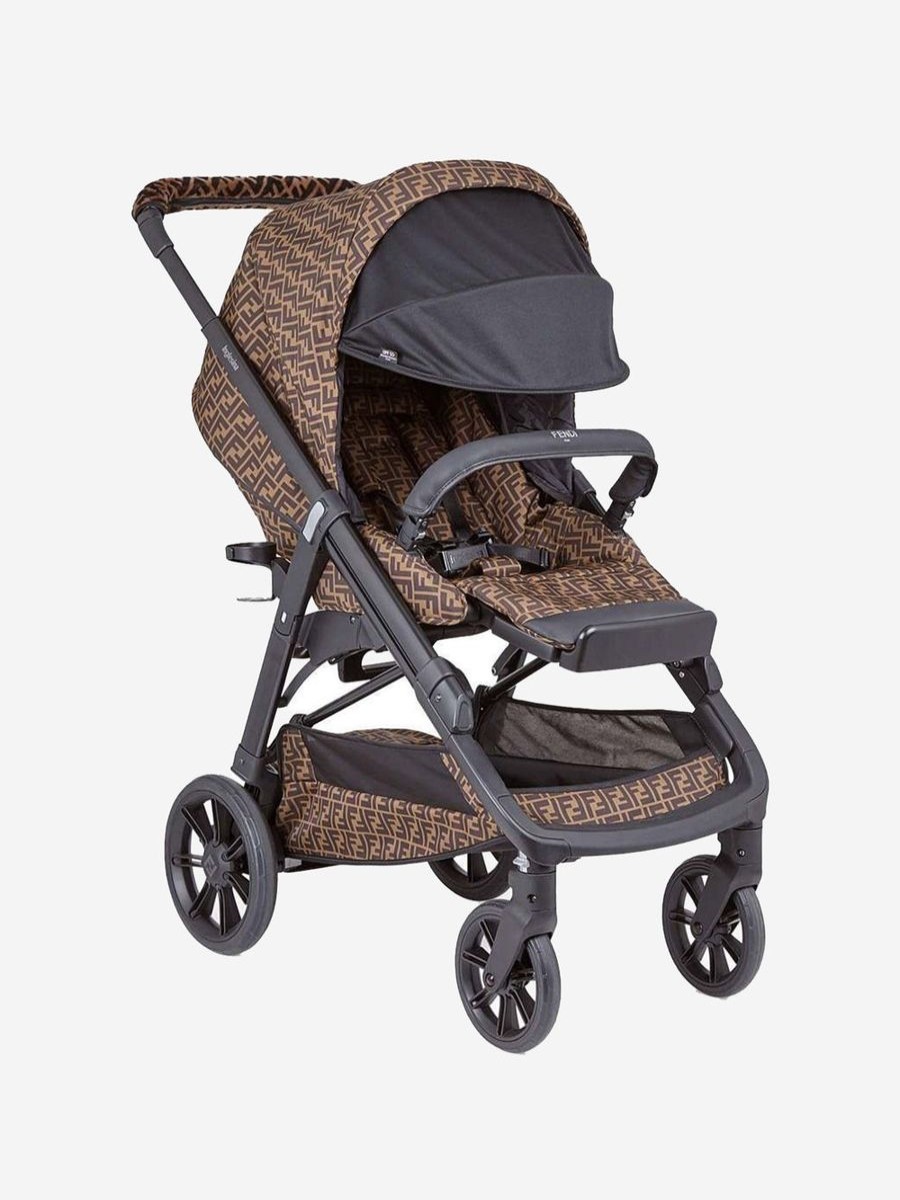 Baby Fendi Kids Prams & Strollers | Baby Ff Logo Stroller In Brown