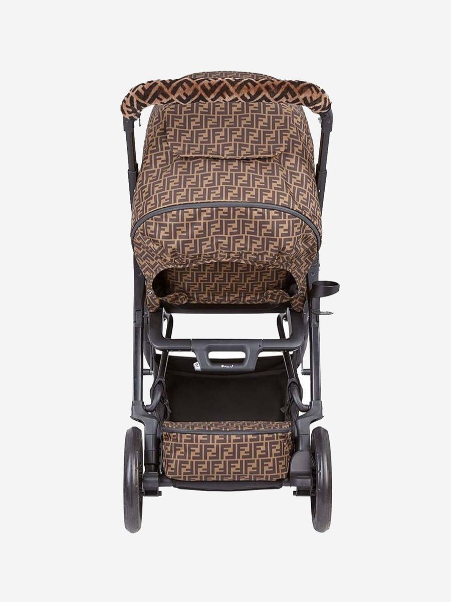 Baby Fendi Kids Prams & Strollers | Baby Ff Logo Stroller In Brown