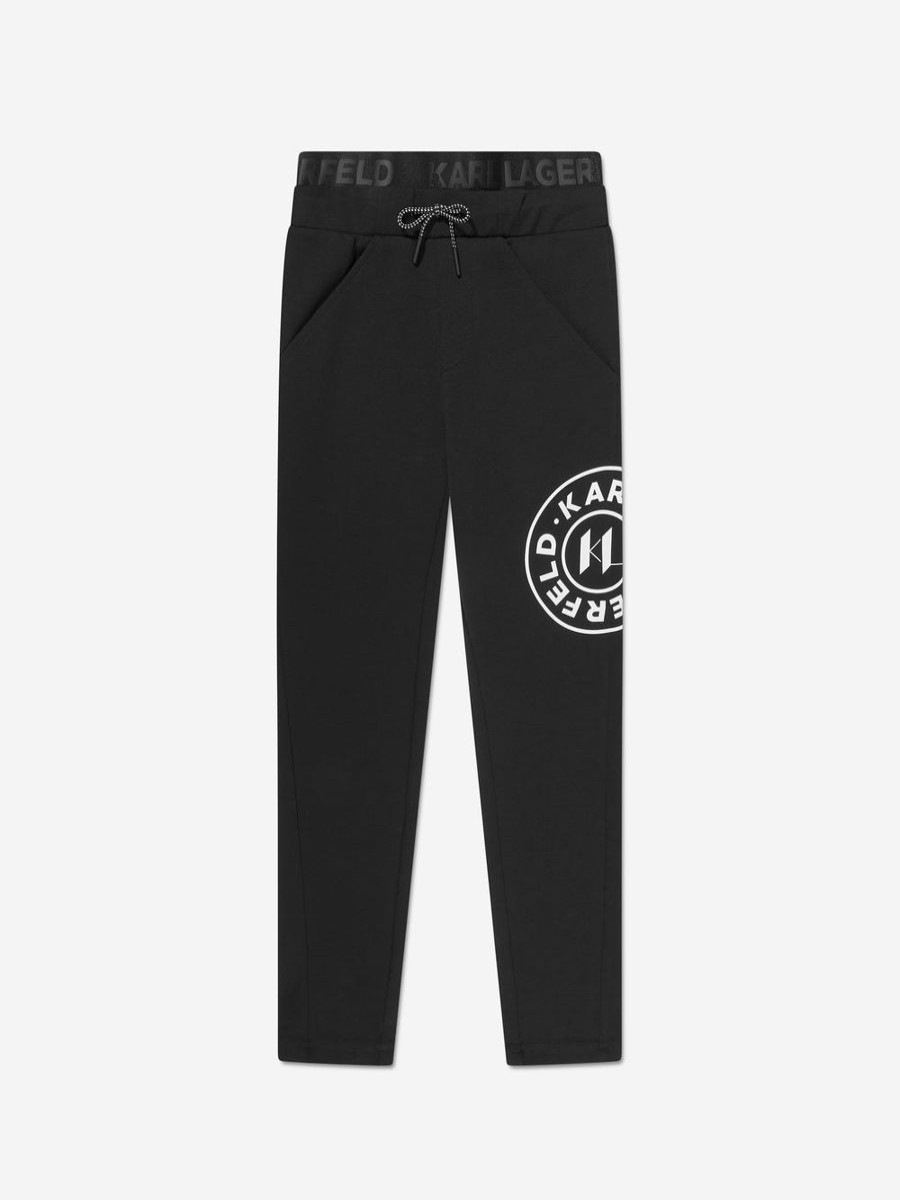 Boys Karl Lagerfeld Sweatpants | Boys Logo Joggers In Black