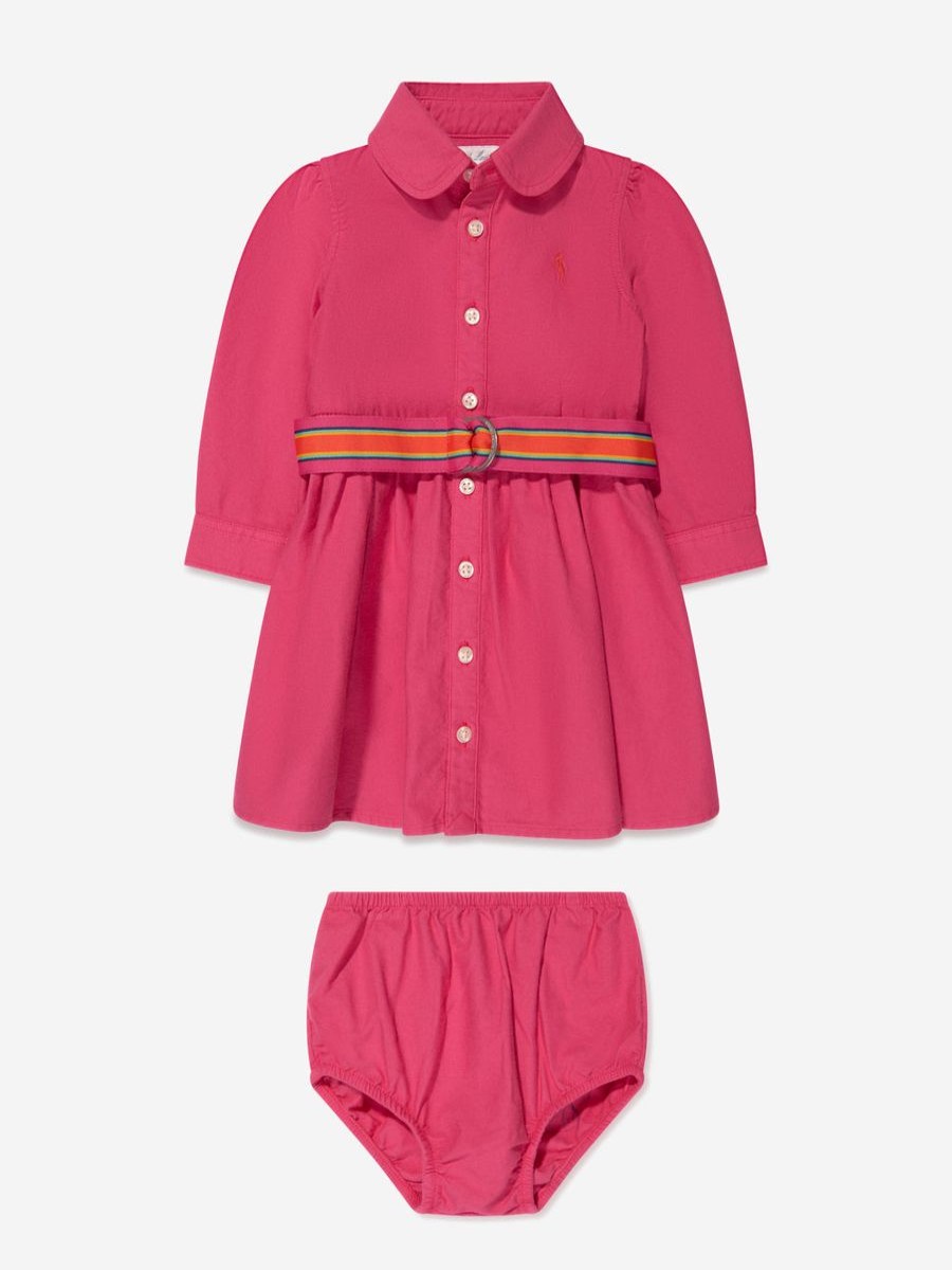 Girls Ralph Lauren Kids Dresses | Girls Louella Shirt Dress In Pink