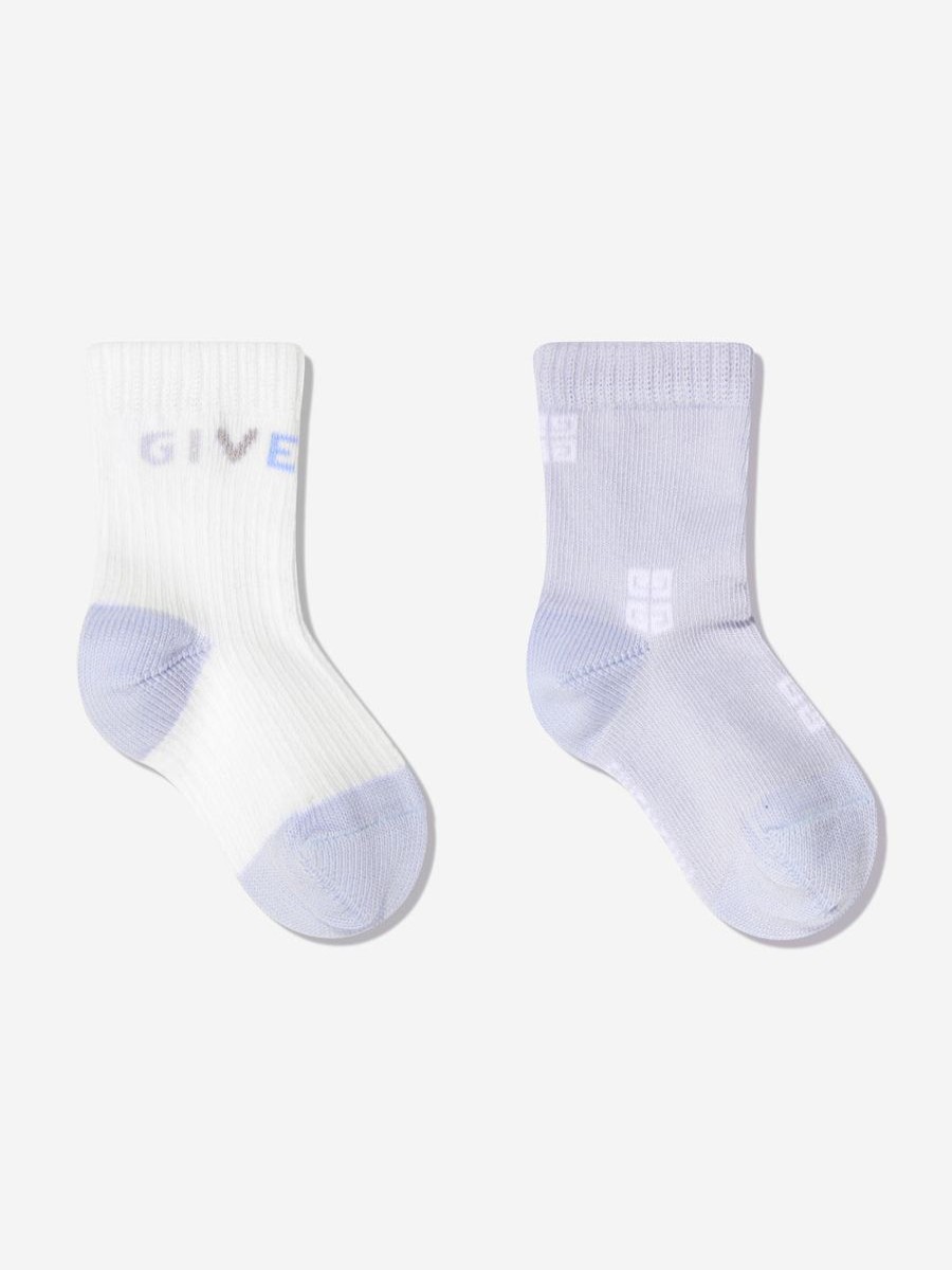 Boys Givenchy Socks | Baby Boys 2 Pack Socks Gift Set In Blue