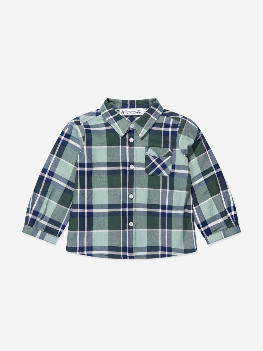 Boys Bonpoint Shirts | Baby Boys Malo Shirt In Green